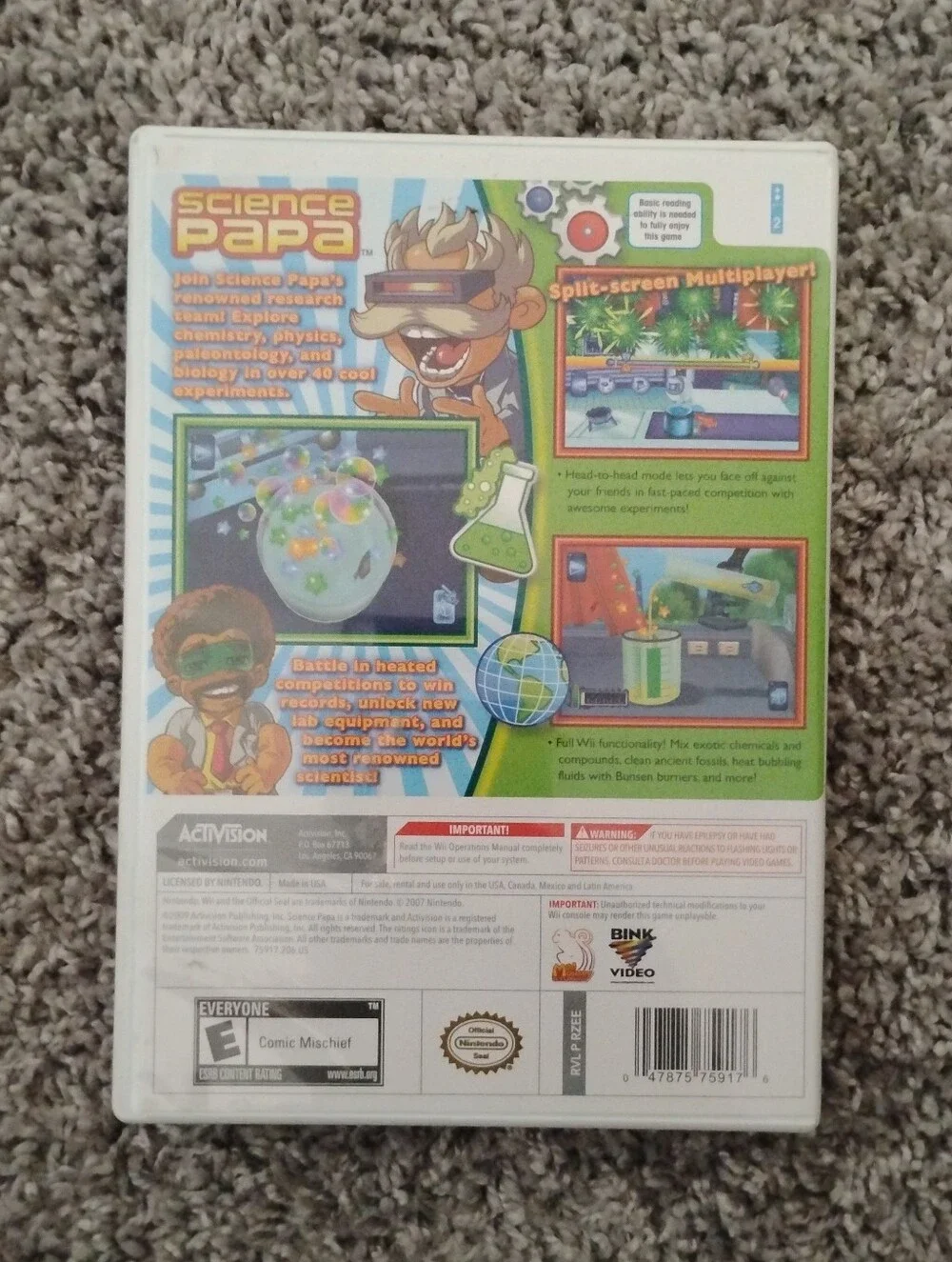 Science Papa (Nintendo Wii) - Complete in Box (CIB)